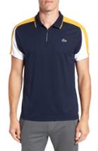 Men's Lacoste Ultra Dry Colorblock Pique Polo (xl) - Blue