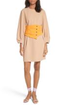 Women's Tibi Shirred Sleeve Corset Dress - Beige