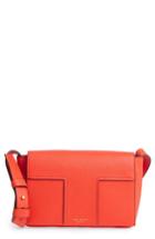 Tory Burch Block-t Pebbled Leather Shoulder Bag - Orange