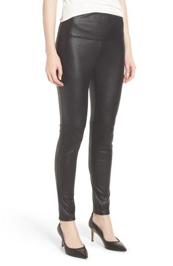 Women's Trouve Wide Waist Biker Leggings, Size - Black