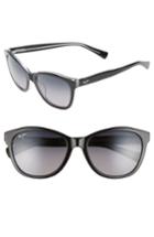 Women's Maui Jim Canna 54mm Polarized Cat Eye Sunglasses - Black Crystal/ Neutral Grey