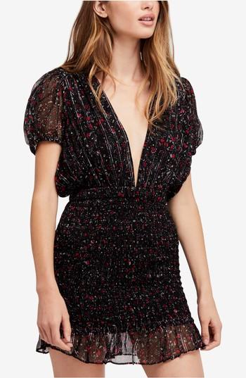 Women's Free People Baby Love Smocked Body-con Minidress