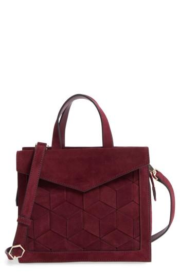Welden Small Voyager Leather Convertible Satchel - Red