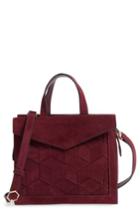 Welden Small Voyager Leather Convertible Satchel - Red