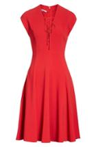 Women's Stella Mccartney Lace-up Dress Us / 38 It - Red
