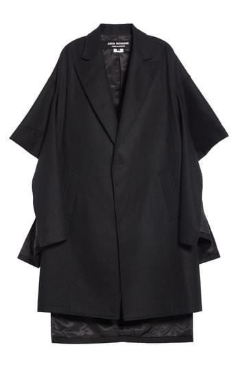 Women's Junya Watanabe Split Sleeve Wool Blend Coat - Black