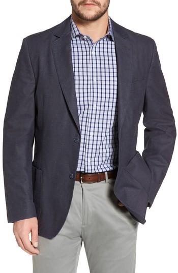 Men's Flynt Classic Fit Slub Soft Sport Coat R - Blue