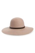 Women's Halogen Refined Wide Brim Wool Floppy Hat - Pink