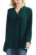 Women's Vince Camuto Soft Texture Henley Blouse, Size - Green