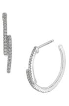 Women's Carriere Bypass Diamond Hoop Earrings (nordstrom Exclusive)