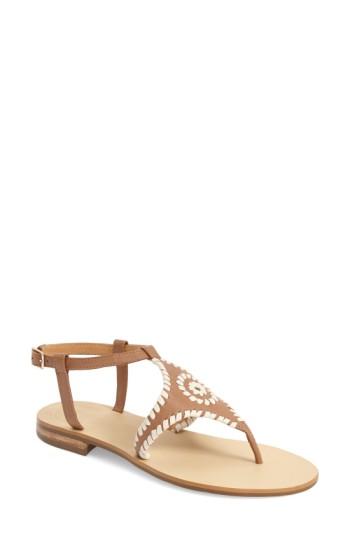 Women's Jack Rogers 'maci' Flat Sandal M - Brown