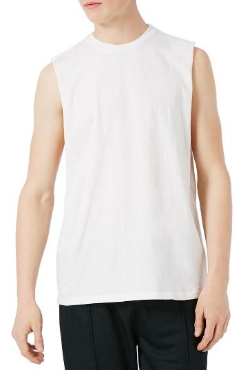 Men's Topman Drop Shoulder Tank - Ivory