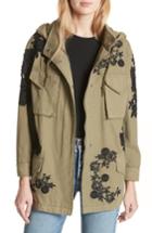 Women's Alice + Olivia Meta Embroidered Utility Jacket - Green