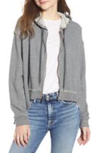 Women's Splendid Edge High/low Hoodie - Grey