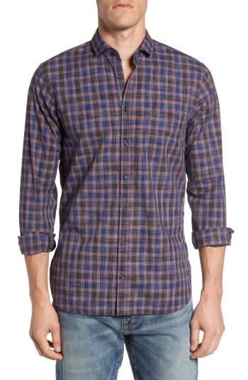 Men's Boss Orange Cattitude Plaid Shirt - Blue