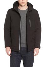 Men's Black Rivet Hooded Jacket