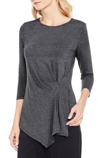 Women's Vince Camuto Side Pleat Asymmetrical Top, Size - Grey