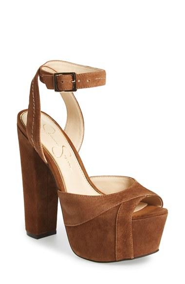 Women's Jessica Simpson 'dimaya' Platform Sandal M - Brown