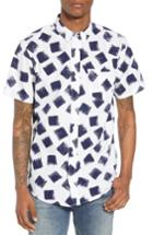 Men's The Rail Print Nep Woven Shirt, Size - Blue