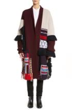 Women's Burberry Rotaldo Wool & Cashmere Patchwork Cardigan - White