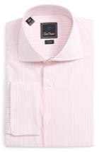 Men's David Donahue Trim Fit Stripe Dress Shirt 32/33 - Pink
