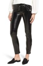 Women's David Lerner Tie Waist Vinyl Leggings - Black