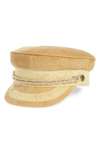 Women's Brixton Albany Corduroy Fisherman Cap - Yellow