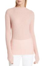 Women's Ulla Johnson Labelle Puff Sleeve Angora Blend Sweater, Size - Pink
