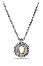 Women's David Yurman 'cable Collectibles' Hamsa Charm Necklace With Diamonds & 18k Gold