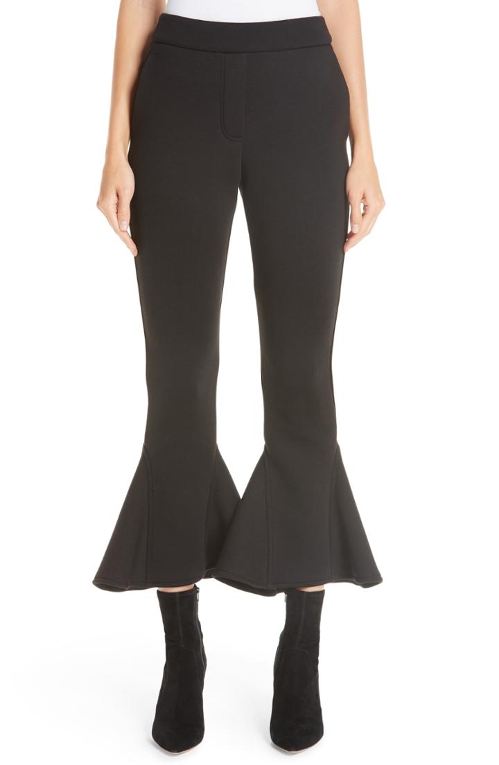 Women's Beaufille Ruffle Bell Bottom Neoprene Pants