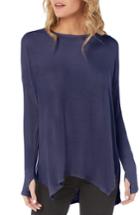 Women's Michael Stars Ribbed Tunic Top, Size - Blue