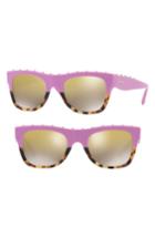 Women's Valentino 51mm Studded Bicolor Sunglasses - Havana