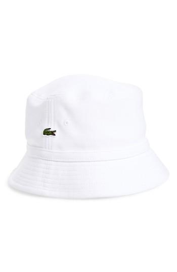 Men's Lacoste Bob Bucket Hat - White
