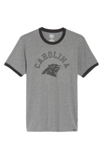 Men's 47 Brand Carolina Panthers Ringer T-shirt - Grey