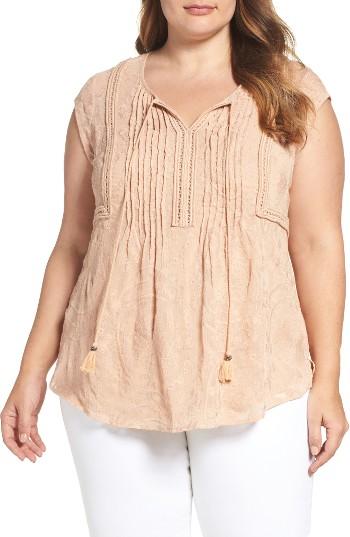 Women's Daniel Rainn Embroidered Cap Sleeve Top