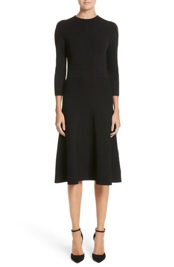 Women's Emporio Armani High Neck Fit & Flare Dress Us / 38 It - Black