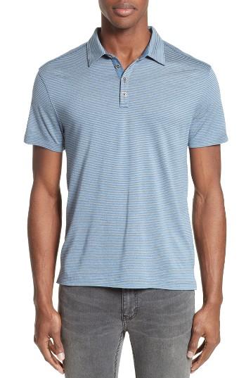 Men's John Varvatos Collection Hampton Stripe Polo - Blue