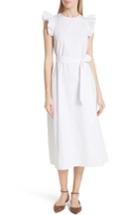 Women's Kate Spade New York Ruffle Cotton Poplin Dress - White