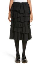 Women's Comme Des Garcons Ruffle Gabardine Skirt