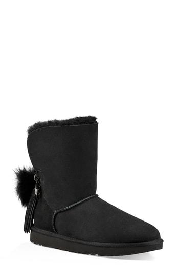 Women's Ugg Classic Charm Bootie M - Black