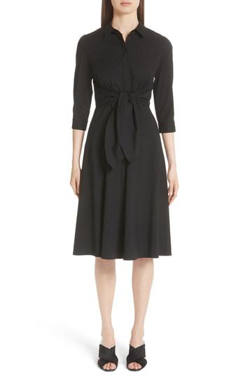 Women's Lafayette 148 New York Mariel Tie Waist Dress - Black