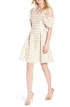 Women's Elliatt Bliss Cold Shoulder Fit & Flare Dress - Beige