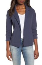 Women's Caslon One-button Knit Blazer, Size - Blue