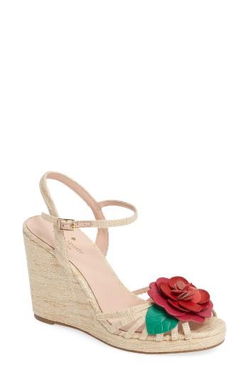 Women's Kate Spade New York Beekman Strappy Wedge Sandal M - Beige