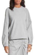 Women's Tibi Blouson Sleeve Sweatshirt - Grey