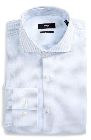 Men's Boss Slim Fit Micro Check Dress Shirt