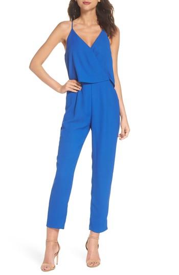 Women's 19 Cooper Deep V-neck Sleeveless Jumpsuit - Blue