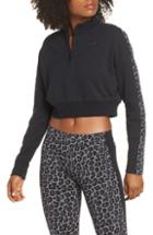 Women's Puma Wild Pack T7 Cropped Quarter Zip Pullover - Black