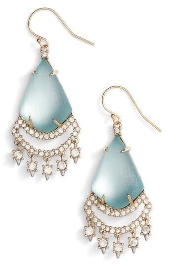 Women's Alexis Bittar Crystal Lace Lucite Chandelier Earrings
