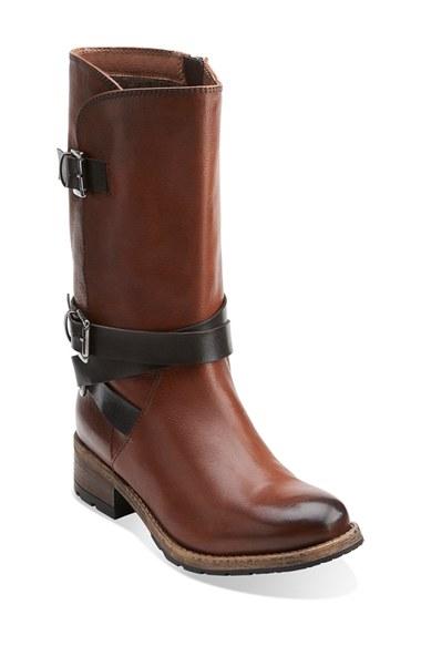 Women's Clarks 'volara Melody' Moto Boot .5 M - Brown